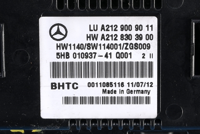 Varmeapparat betjening til Mercedes E-Klasse 2009-2013 (Fase 1) (W212) (W212) (MERCEDES|A 212 900 90 11|)