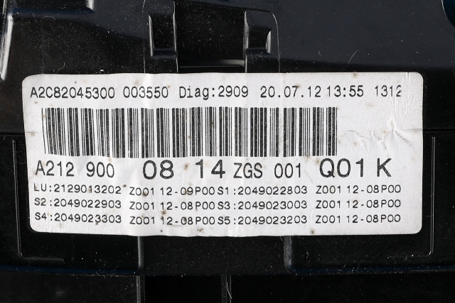 Instrumentpanel til Mercedes E-Klasse 2009-2013 (Fase 1) (W212) (W212) (MERCEDES|A 212 900 08 14|)