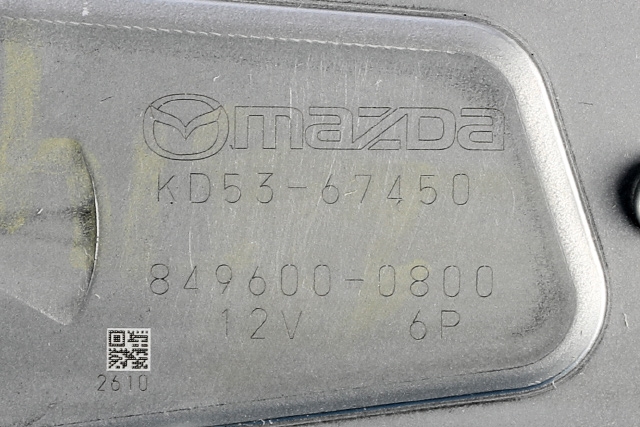 Viskermotor bakrute til Mazda CX-5 2012-2017 (Type I)  (DENSO|849600-0800|KD53-67450|)