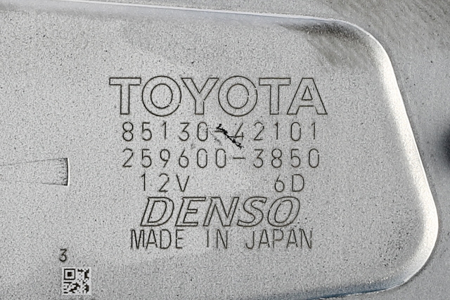 Viskermotor bakrute til Toyota RAV4 2019-->> (Type V)  (DENSO|259600-3850|85130-42101|)