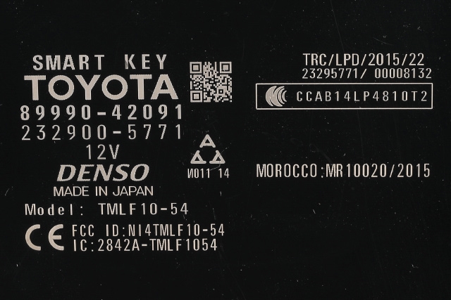 Styreenhet nøkkelfri/keyless til Toyota RAV4 2016-2019 (Type IV, Fase 2)  (TOYOTA|89990-42091|)