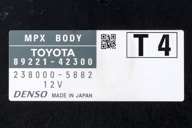 Styreenhet diverse til Toyota RAV4 2016-2019 (Type IV, Fase 2)  (DENSO|238000-5882|89221-42300|)