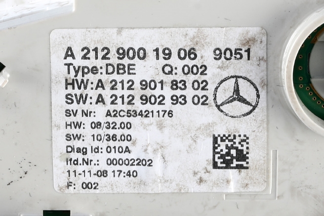 Taklyspanel til Mercedes E-Klasse 2009-2013 (Fase 1) (W212) (W212) (MERCEDES|A 212 900 19 06|)