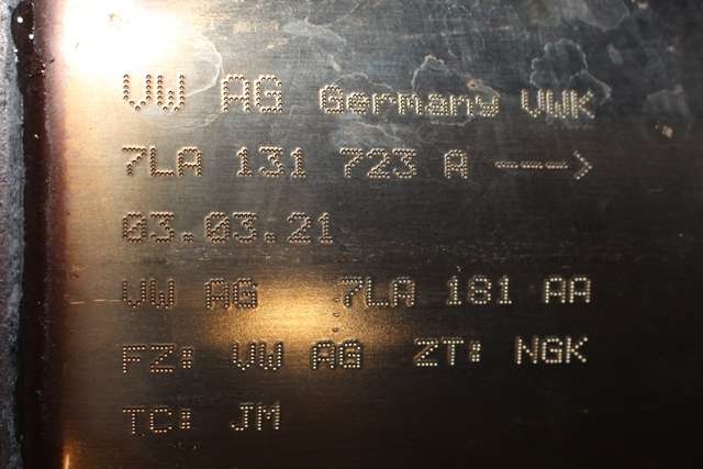 Partikkelfilter til VW Transporter / Caravelle 2019-->> (T6.1) (T6.1) (VAG|7LA 131 723 A|)