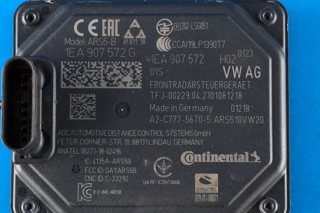 Sensor radar til Audi Q4 e-tron 2021-->> (VAG|1EA 907 572 G|)