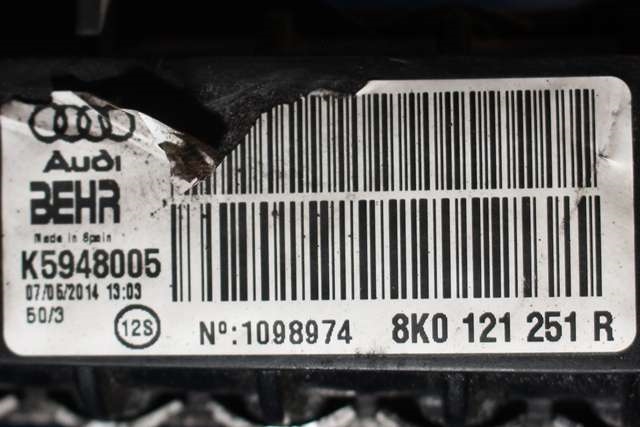Radiator (manuell gir) til Audi Q3 2011-2014 (Type I, Fase 1)  (VAG|8K0 121 251 R|)