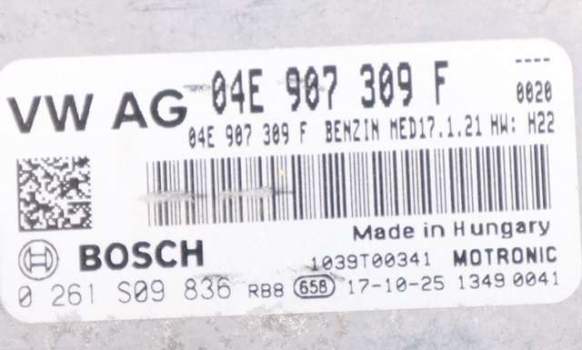 Styreenhet motor til VW Golf VII 2017-2020 (Fase 2) (BOSCH|0 261 S09 836|04E 907 309 F|)