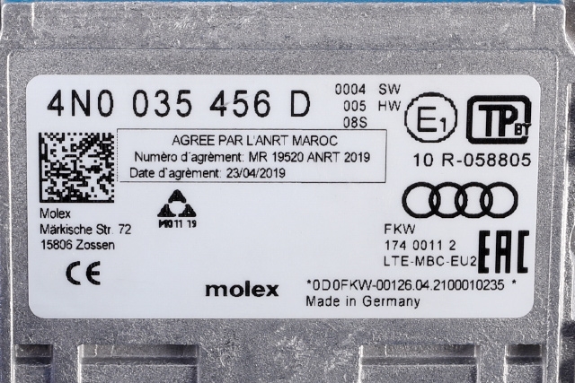 Antenne forsterker til Audi Q4 e-tron 2021-->> (VAG|4N0 035 456 D|)