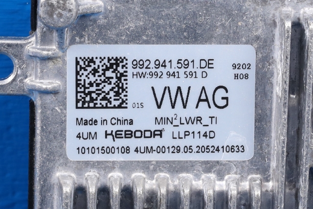 Styreenhet LED til VW ID.4 2020-->> (VAG|992 941 591 DE|)