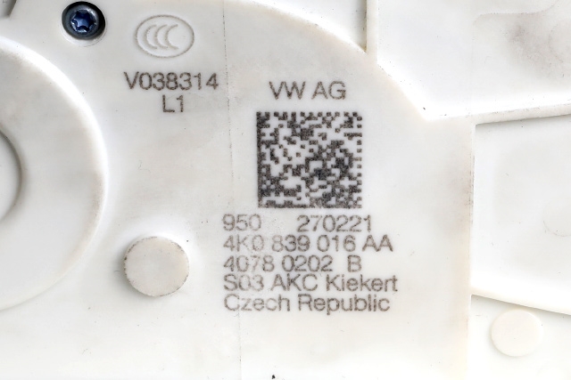 Låsekasse høyre bak til VW ID.4 2020-->>  (VAG|4K0 839 016 AA|)