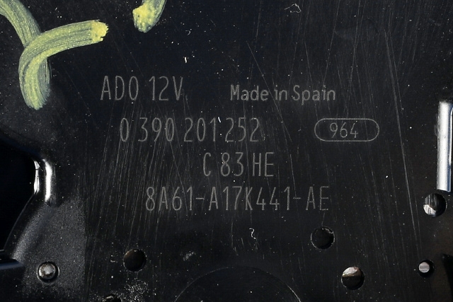 Viskermotor bakrute til Ford Fiesta 2013-2017 (Type VI, Fase 2)  (BOSCH|0 390 201 252|8A61-A17K441-AE|)