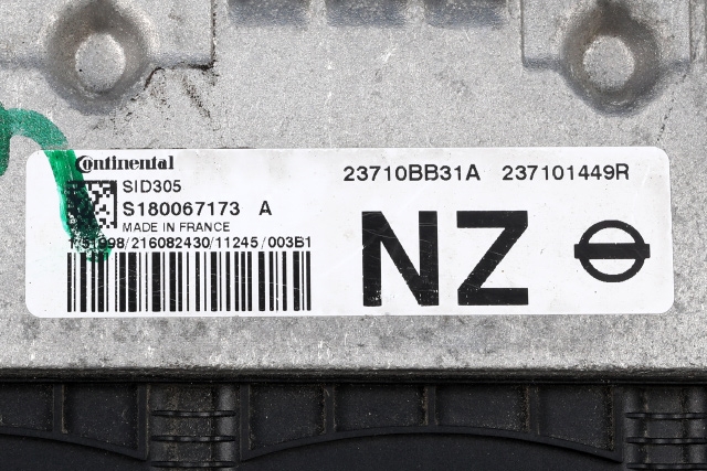 Styreenhet motor til Nissan Qashqai 2010-2014 (Type I, Fase 2)  (SIEMENS|S180067173-A|23710-BB31A|)