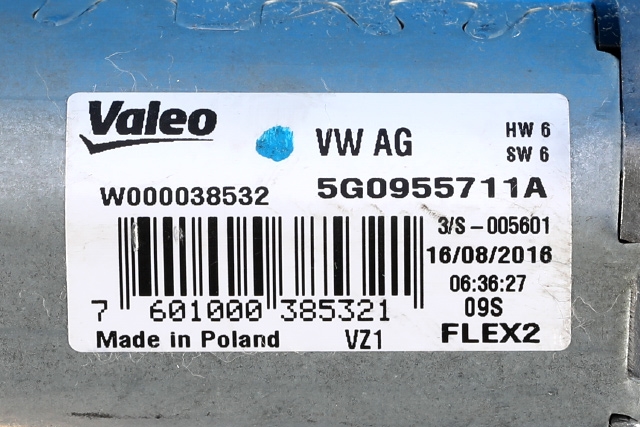 Viskermotor bakrute til VW e-Golf 2014-2017 (Fase 1)  (VAG|5G0 955 711 A|)