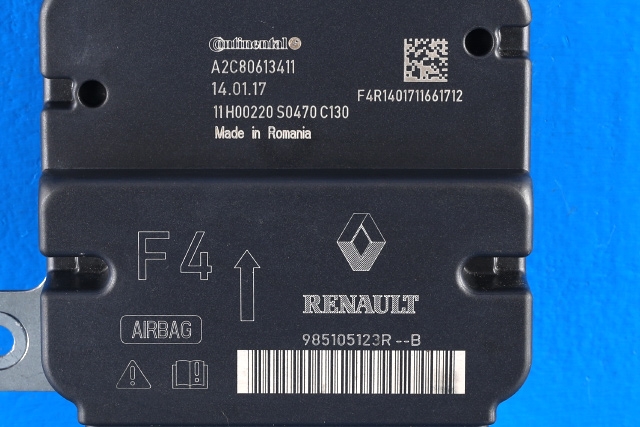 Styreenhet airbag hovedsensor til Renault Captur 2013-2020 (Type I)  (CONTINENT|A2C80613411|9851 05123R|)