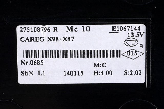 Varmeapparat betjening til Renault Captur 2013-2020 (Type I) (RENAULT|2751 08796R|)