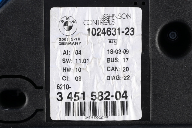 Instrumentpanel til BMW X3 2007-2010 (Fase 2) (E83) (E83) (JOHNSON|1024631-23|62.10-3 451 582|)