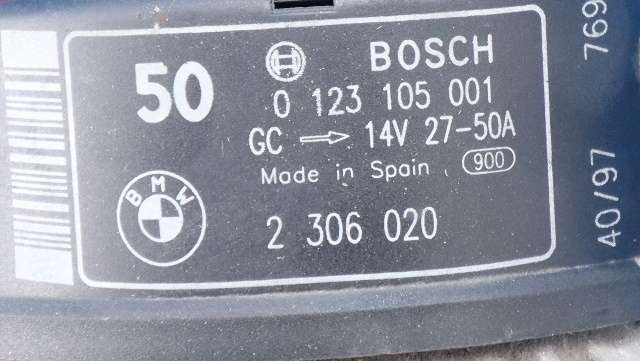 MC, Dynamo til MC BMW R1200 C 1997-2005 (CRUISER) (CRUISER) (BOSCH|0 123 105 001|2 306 020|)