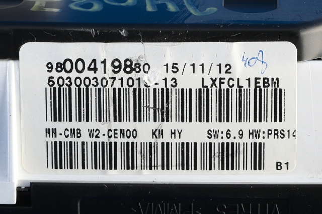 Instrumentpanel til Peugeot 508 2011-2014 (Type I, Fase 1)  (PEUGEOT|98 004198 80|)