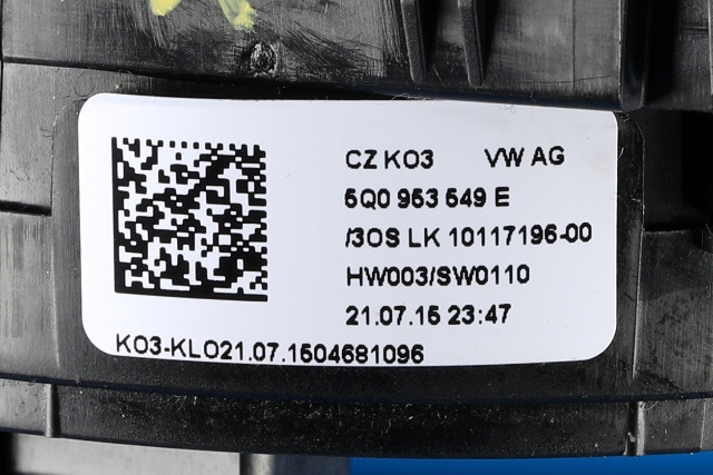 Bryter combi til VW e-Golf 2014-2017 (Fase 1)  (VAG|5Q0 953 507 HN|)