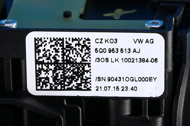 Bryter combi til VW e-Golf 2014-2017 (Fase 1)  (VAG|5Q0 953 507 HN|)