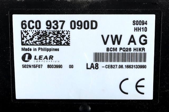 Styreenhet comfort (BCM) til Škoda Fabia 2014-2021 (Type III) (VAG|6C0 937 090 D|)
