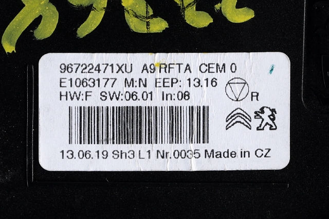 Varmeapparat betjening til Peugeot 208 2012-2019 (Type I) (PEUGEOT|96 722471 XU|)
