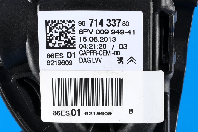 Pedal gass til Peugeot 208 2012-2019 (Type I) (HELLA|6PV 009 949-41|96 714337 80|)