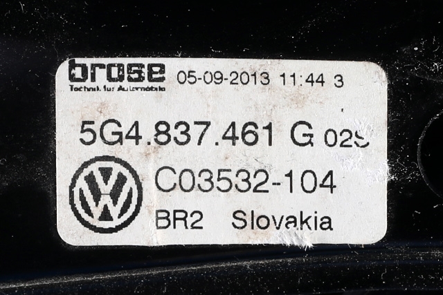 Ruteheis venstre foran til VW Golf VII 2012-2017 (Fase 1)  (VAG|5G4 837 461 G|)