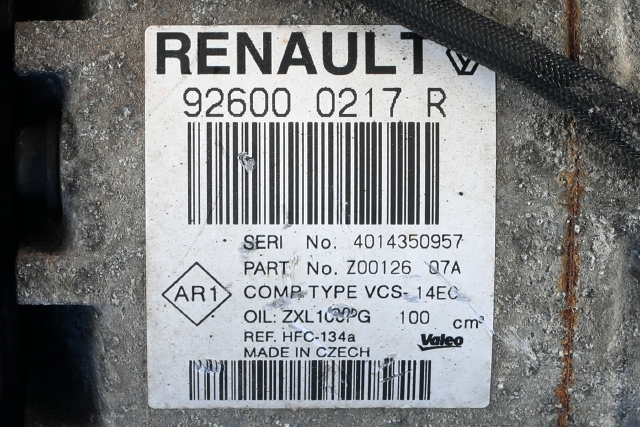 Aircondition kompressor til Renault Captur 2013-2020 (Type I)  (RENAULT|9260 00217R|)