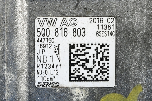 Aircondition kompressor til VW Tiguan 2016-2020 (Type II, Fase 1)  (DENSO|447150-6912|5Q0 816 803|)