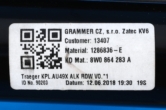 Midtarmlene foran til Audi RS4 2018-->> (VAG|8W0 864 283 A|)