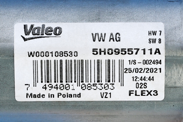 Viskermotor bakrute til VW ID.4 2020-->> (VAG|5H0 955 711 A|)