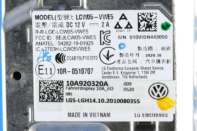 Instrumentpanel til VW ID.4 2020-->>  (VAG|10A 920 320 A|)