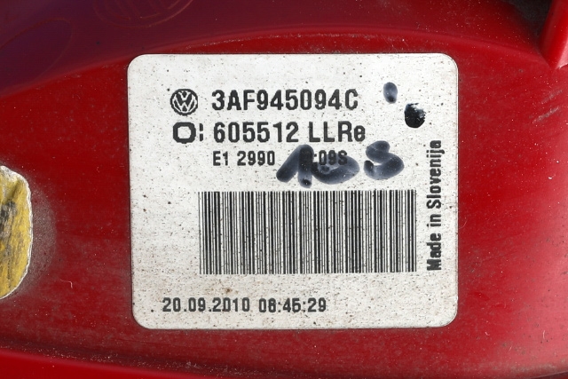 Baklykt høyre indre til VW Passat 2011-2015 (B7) (B7) (VAG|3AF 945 094 C|)