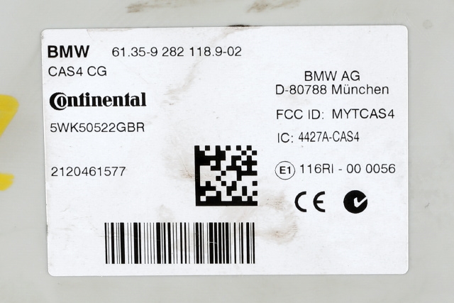 Styreenhet diverse til BMW 5-Serie 2010-2017 (F10/F11) (F10/F11) (CONTINENTL|5WK5 0522GBR|61.35-9 282 118|)