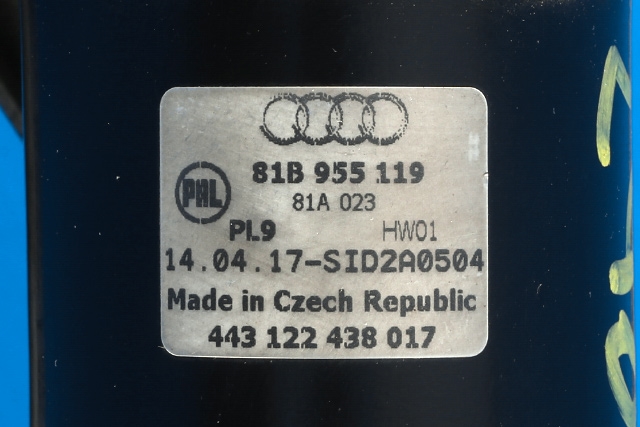 Viskermotor frontrute komplett m/overføring til Audi Q2 2016-->>  (PAL|443 122 438 017|81B 955 119|)