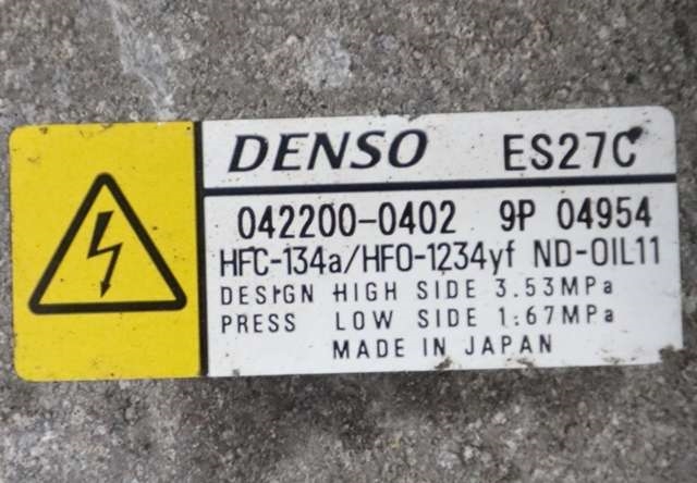 Aircondition kompressor hybrid til Toyota Prius +7 2012-2020 (Type III) (stasjonsvogn) (stasjonsvogn) (DENSO|042200-0402|)
