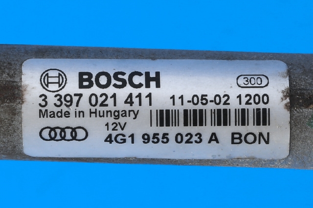 Viskermotor frontrute komplett m/overføring til Audi A7 2010-2014 (Type I, Fase 1) (VAG|4G1 955 023 A|)