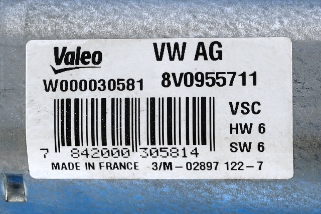 Viskermotor bakrute til Audi Q2 2016-->> (VAG|8V0 955 711|)