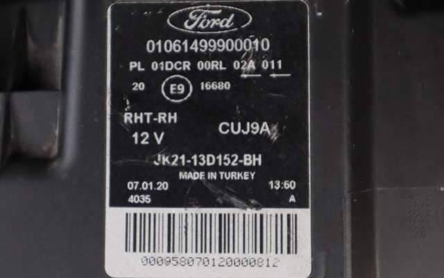 Frontlykt høyre xenon til Ford Transit Custom 2013-2023 (Type I) (FORD|JK21-13D152-BH|)