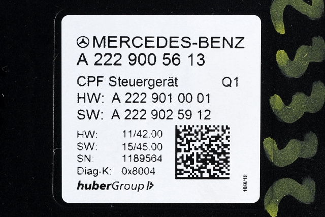 Styreenhet parkering til Mercedes GLC 2015-2022 (X253) (X253) (MERCEDES|A 222 900 56 13|)