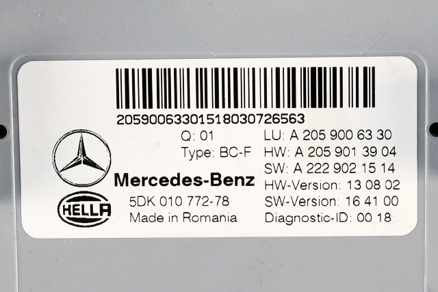 Styreenhet (SAM - Signal Acquisition Module) til Mercedes GLC 2015-2022 (X253) (X253) (MERCEDES|A 205 900 63 30|)