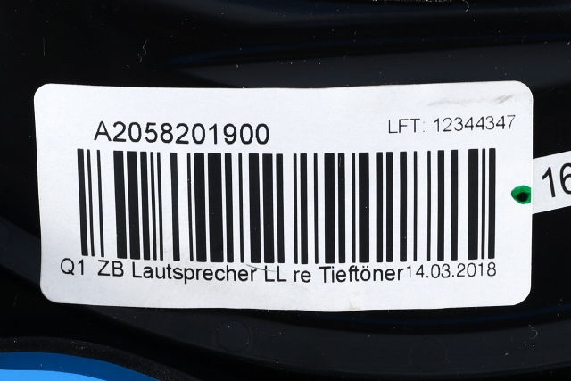 Bilstereo høyttaler til Mercedes GLC 2015-2022 (X253) (X253) (MERCEDES|A 205 820 19 00|)