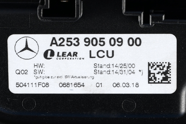 Styreenhet LED til Mercedes GLC 2015-2022 (X253) (X253) (MERCEDES|A 253 905 09 00|)