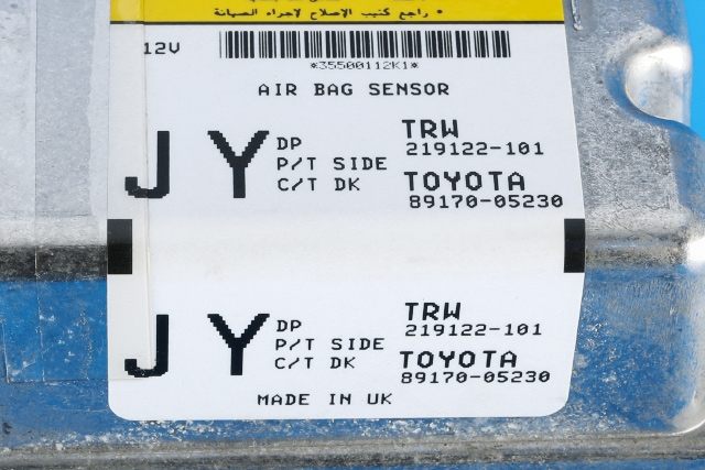 Styreenhet airbag hovedsensor til Toyota Avensis 2009-2015 (Type III, Fase 1) (TOYOTA|89170-05230|)
