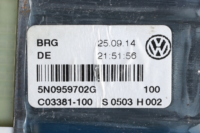 Ruteheis, kun motor, høyre foran til VW Tiguan 2011-2016 (Type I, Fase 2)  (VAG|5N0 959 702 G|)