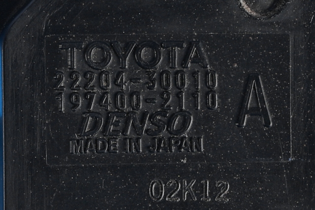 Luftmengde/luftmassemåler til Toyota RAV4 2006-2009 (Type III, Fase 1)  (DENSO|197400-2110|22204-30010|)
