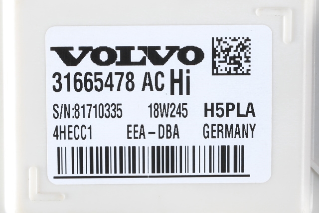 Styreenhet comfort (BCM) til Volvo XC60 2017-->> (Type II)  (VOLVO|31665478|)