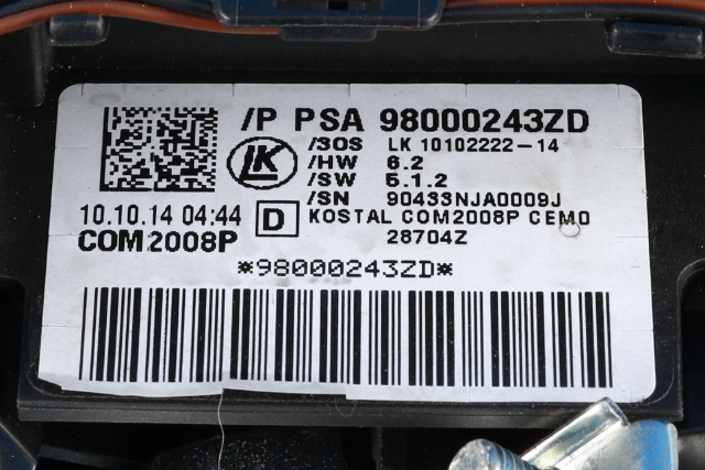 Bryter combi til Peugeot 508 2014-2018 (Type I, Fase 2)  (PEUGEOT|98 000243 ZD|96 667245 ZD|)