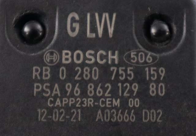 Pedal gass til Peugeot 508 2011-2014 (Type I, Fase 1)  (BOSCH|0 280 755 159|96 862129 80|)